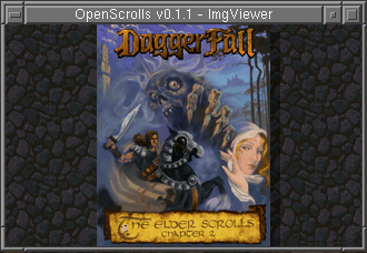 A screenshot of openscrolls, the daggerfall opensource toolbox